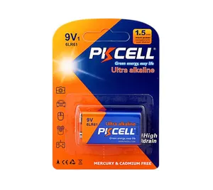 PKCELL 9Vアルカリ電池6LR61マイク6f22バッテリー