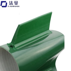 Courroie conductrice en Pu/Pvc de qualité supérieure, pour le traitement spécial des aliments, avec déflecteur