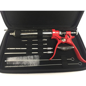 <strong>BBQ</strong> Meat Marinade Injector Gun Kit with Case, 2 oz Large Capacity <strong>Barrel</strong> and 4 Commercial Grade Marinade,Animal Injection Gun - Product Image 5
