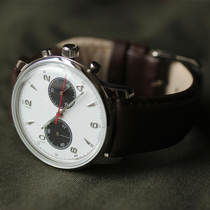 นาฬิกากลไกโครโนกราฟสำหรับนักบิน1963โดมแซฟไฟร์<span class=keywords><strong>1901</strong></span>หมุนมือหมุนทำจากเหล็ก - Product Image 2