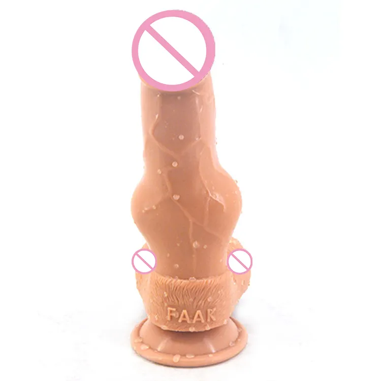 FAAK 20.8cm drop shipping realistic wolf dildo thick rubber penis animal Juguetes sexuales silicone dildo dog dildo for women