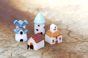 Mini <span class=keywords><strong>moulin</strong></span> à <span class=keywords><strong>vent</strong></span> en résine, poupée de château, église, cabine, décoration de jardin chinois, maison et jardin - Product Image 2