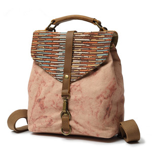 Ladies Casual Schoolbag Trendy Canvas Backpack <strong>Lightweight</strong> Daily Small Backpack Large Capacity Women's <strong>Rucksack</strong> - Product Image 6