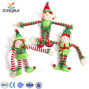 En gros mignon doux en peluche jouet poupée pour cadeau De Noël personnalisé mode bleu en peluche elfe - Product Image 5