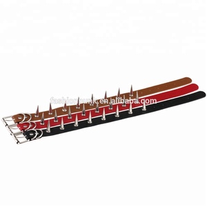 كول الشرير القوطي ترصيع المسامير المسامير مخروط بو الجلود إمرأة رجل قلادة قلادة قلادة - Product Image 6