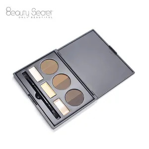 9 couleurs de marque privée maquillage sourcils kit sourcil poudre gel palette avec brosse