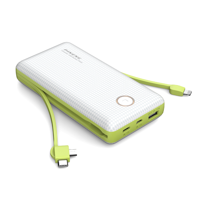 スマホアクセサリー PINENG Universal USB Backup Power Universal Portable USB Backup Power Bank 5000mah with LED