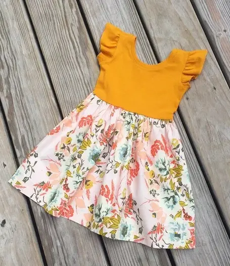 2022เสื้อผ้าเด็กบูติกสาวนัวเนียชุดดอกไม้