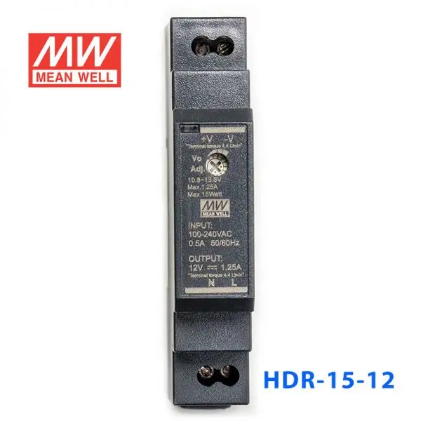 HDR-15-12 AC-DC15W 12 V DIN DEMIRYOLU ORIJINAL ORTALAMA KUYU ANAHTARLAMA GÜÇ KAYNAĞı ultra İnce adım şekli DIN RAY