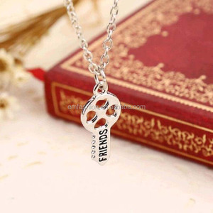 Collar con colgante de moda con cerradura de llave en forma de corazón para mejores amigos para siempre amantes novias para aniversarios enlace de aleación de Zinc - Product Image 4