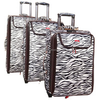 Polyester 600d chariot bagages 5PC tigre impression étui souple valise Oxford tissu chariot bagages