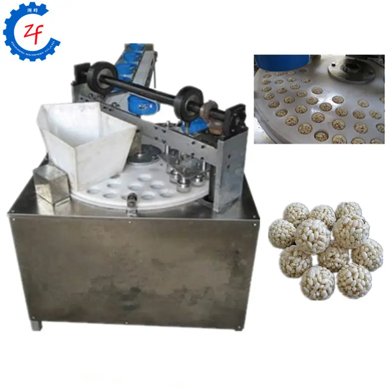 Low price puffed rice ball making machine snack food production line swelled candy rice molding machine