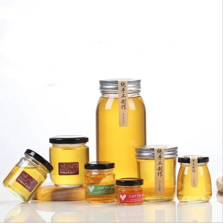 Linlang hot accolto prodotti di vetro di miele vaso di vetro