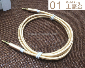 2เมตรรถ <span class=keywords><strong>Aux</strong></span> <span class=keywords><strong>สาย</strong></span>ร้อนขายโลหะที่มีสีสันถักไนล่อน3.5มิลลิเมตรสายสัญญาณเสียง,ชายกับชาย <span class=keywords><strong>Aux</strong></span> <span class=keywords><strong>สาย</strong></span> - Product Image 2