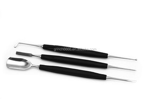 OEM Lot de 3 stylos de décoration professionnels en acier inoxydable brillant pour <span class=keywords><strong>café</strong></span> latte Art Outil de barista pour cappuccino latte expresso Décoration - Product Image 4