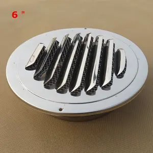 150mm de acero inoxidable de ventilación de aire Suppliers-Rejilla de ventilación circular de acero inoxidable, 100mm(4 "), 150mm(6")