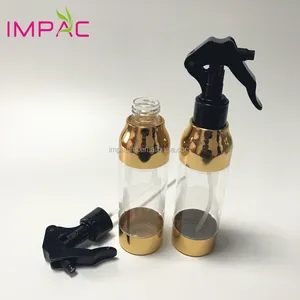Botella de spray para el cabello con gatillo, plástico para mascotas, color dorado, 150ml