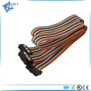 16 Pin 16 Way F/F Коннектор Idc плоский ленточный кабель радужного цвета