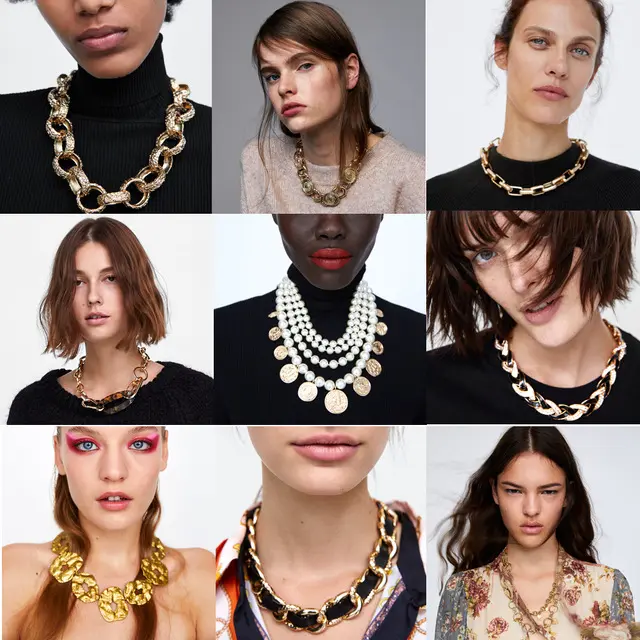Collier ras du cou pour femmes, bijou Vintage, en perles, chaîne en métal, Long avec pendentif en forme de cœur, personnalisé, à la mode, 2019