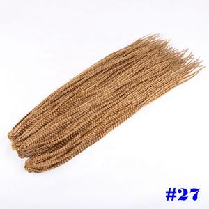 Tóc Vàng Nâu Pre <span class=keywords><strong>Loop</strong></span> Xám 24 "22 Sợi/Gói 3S Bím Tóc Hộp Trung Bình Tóc Bện Sợi Tổng Hợp Tóc Bện Tổng Hợp Tóc Không Khô Ombre - Product Image 4