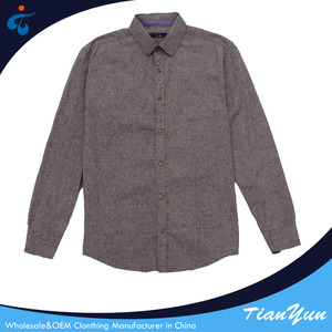 Mejor calidad al por mayor coyote marrón ecológico color sólido camisa de franela - Product Image 3