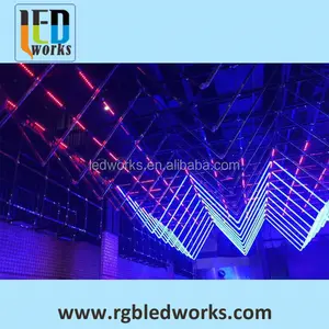 Dmx 3Dピクセル流星管、ディスコ用LEDコルティーナ照明、バー天井装飾