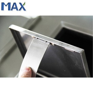 Contenedor de <span class=keywords><strong>Reciclaje</strong></span> de Acero Inoxidable para Exteriores con <span class=keywords><strong>4</strong></span> <span class=keywords><strong>Compartimentos</strong></span> y Tapa Abatible - Product Image 6