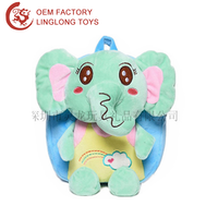 Sac en peluche personnalisé pour animaux/sac à dos pour bébé dinosaure animal en peluche sac à dos en peluche dinosaure vert pour enfant
