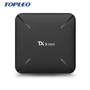 Multifonction prix Usine 2 GO ram 16 GO ROM mondial TX3 Mini-L android 7.1 intelligent stream tv boîte