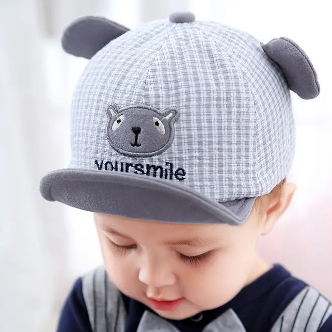 Factory supply custom logo cotton baby hat visor baseball cap