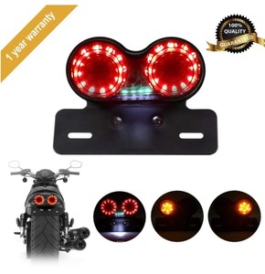 Luz trasera de motocicleta Universal Cat Eye, luz de freno con soporte de montaje de placa de matrícula para <span class=keywords><strong>Suzuki</strong></span> Cruiser Touring - Product Image 6