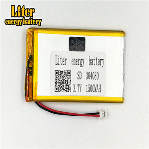 Plug 2.0-2 P 304080 Ultra-thin polymer lithium battery 1500 mah outdoor lighting 3.7 V equipment medical with ntc - Product Image 2