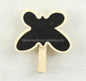 Mini clipchalkboard, Tableaux noirs sur le bâton stand! En bois babillard! Fête de mariage décorations - Product Image 4