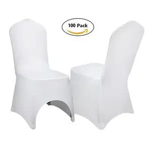 wedding white arch front spandex chair cover