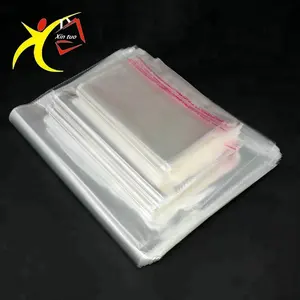 Sac en cellophane transparent opp, 100 pièces, emballage plastique, auto-fermeture