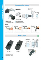 Loquet de porte coulissante à encliquetage en plastique ABS LM-725 pour boîte à outils électrique, loquet à bascule, fermeture à pression, loquet de porte coulissante à fermeture rapide