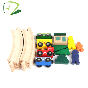<span class=keywords><strong>Prezzo</strong></span> di fabbricazione per bambini in legno auto treno pista set stazione - Product Image 2
