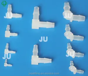 JU In Miniatura di Plastica Spinato Raccordo A Gomito Connettore Per Tubo Morbido