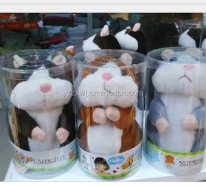 Campione gratuito MOQ10pcs peluche talking hamster toys for kids chattimal the talking hamster peluche animal toy peluche vendita calda criceto