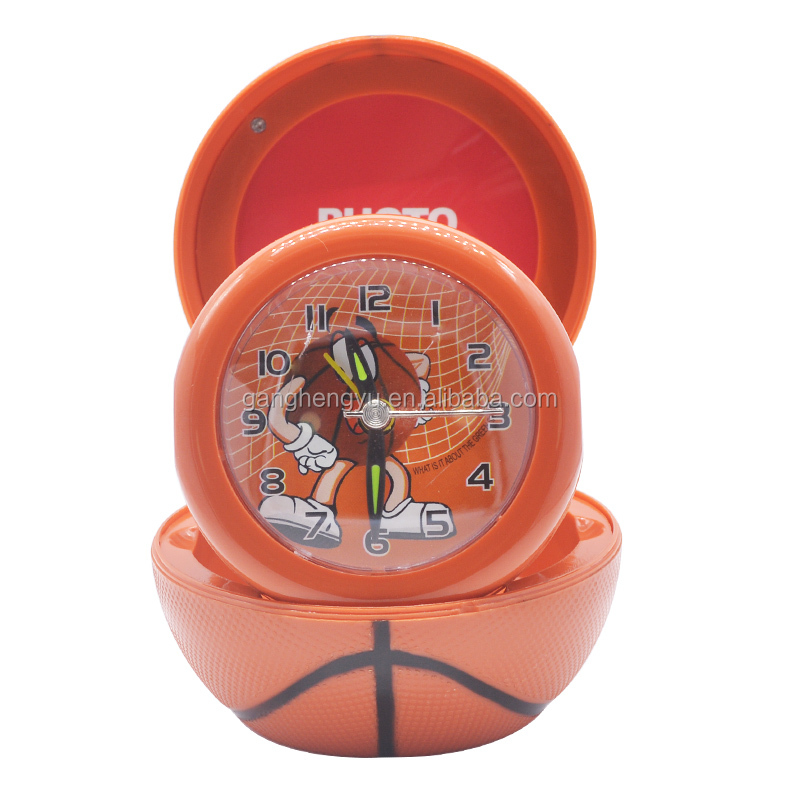 Desktop Quartz Alarm Clock Silence Scan Basketball Alarm Clock