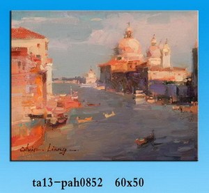 Venta al por mayor Nuevos Productos de Decoración <span class=keywords><strong>Del</strong></span> Hogar Paisaje Marino de la Lona Pintura Al Óleo de Estilo de Oriente medio - Product Image 1