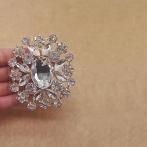 大きなラインストーン合金付きバルク金メッキブローチ女性用ウェディングパーティー用,子供用ギフト - Product Image 6