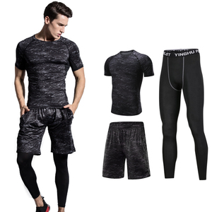 5 pz camicia sportiva a compressione e collant tuta da ginnastica Set di <span class=keywords><strong>abbigliamento</strong></span> <span class=keywords><strong>Fitness</strong></span> - Product Image 1