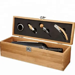 Tùy Chỉnh Thiết Kế Chai Rượu Tre Hộp Quà Tặng Với Phụ Kiện - Product Image 1