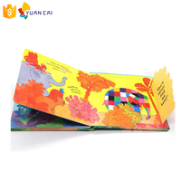 Libro de tablero de la historia de impresión colorida para niños, lectura