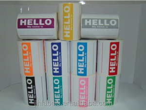 Étiquettes 3 " <span class=keywords><strong>x</strong></span> 4 " bonjour mon nom est auto - adhésif badge, Rouleau de 500 étiquettes, Permanent colle - Product Image 5