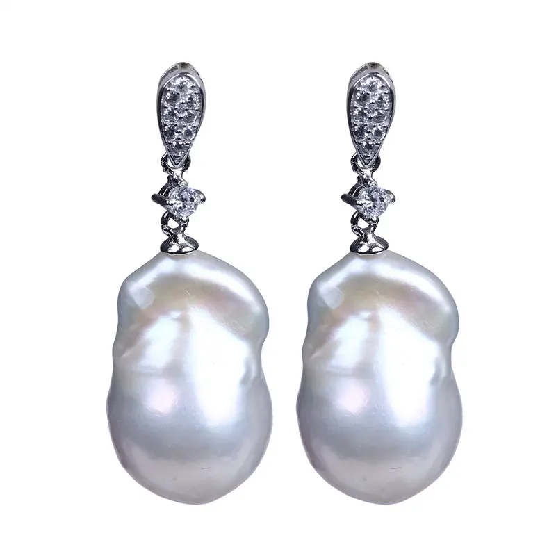 New Model Stud 925 Thailand Silver Pearl Jewelry Earring