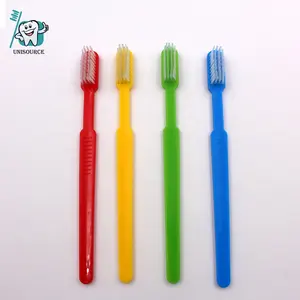 Colorful Handle Pre- pasted Disposable Hotel Toothbrush