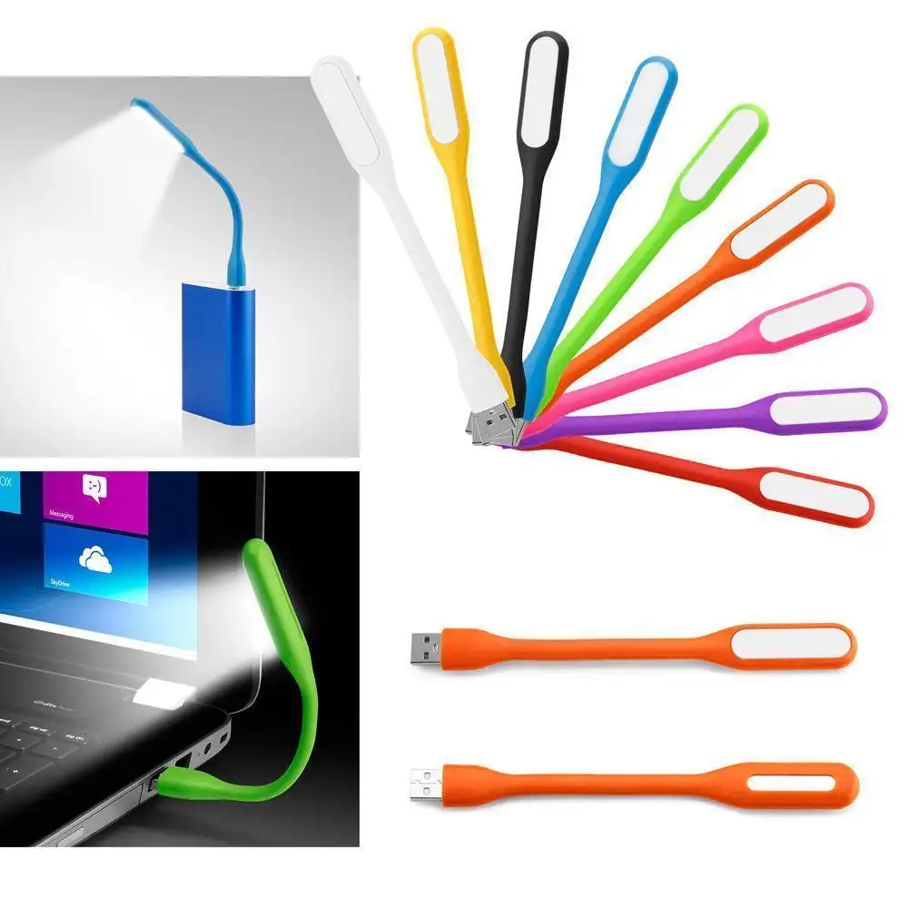 Mini portátil USB Lámpara de luz LED Flexible lectura Hining luz para xiaomi Notebook Tablet portátil Banco de la energía de luz Led lámpara