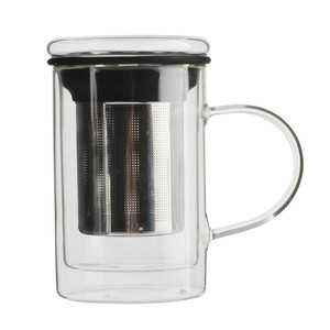 Tasse <span class=keywords><strong>De</strong></span> Thé À double Paroi Thé Coupe <span class=keywords><strong>De</strong></span> Brassage avec Infuseur Panier et Couvercle pour Le Trempage, lâche <span class=keywords><strong>Feuille</strong></span> Thé Maker - Product Image 5